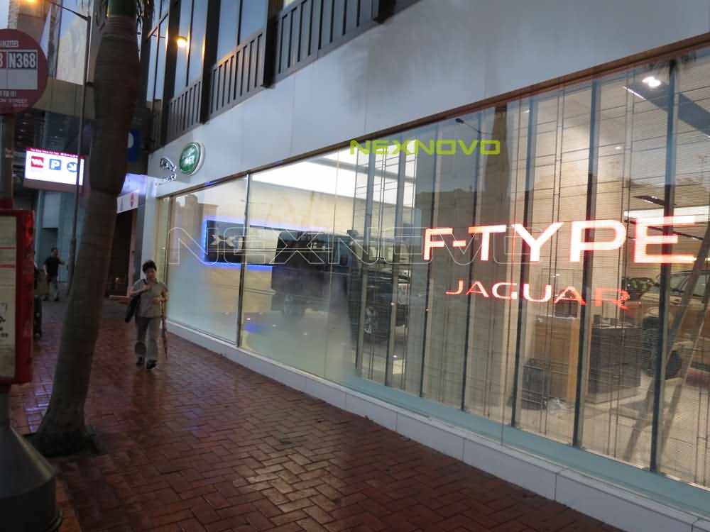 香港铜锣湾路虎Landrove4S店透明LED显示屏项目(图7)