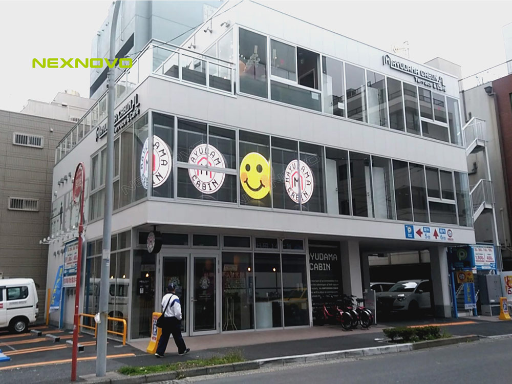 日本Mayudama Cabin 酒店玻璃LED显示屏项目(图4)