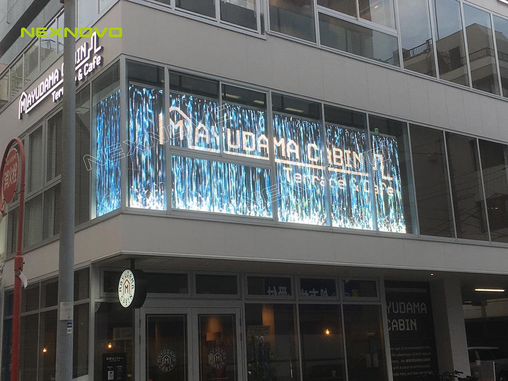 日本Mayudama Cabin 酒店玻璃LED显示屏项目(图6)