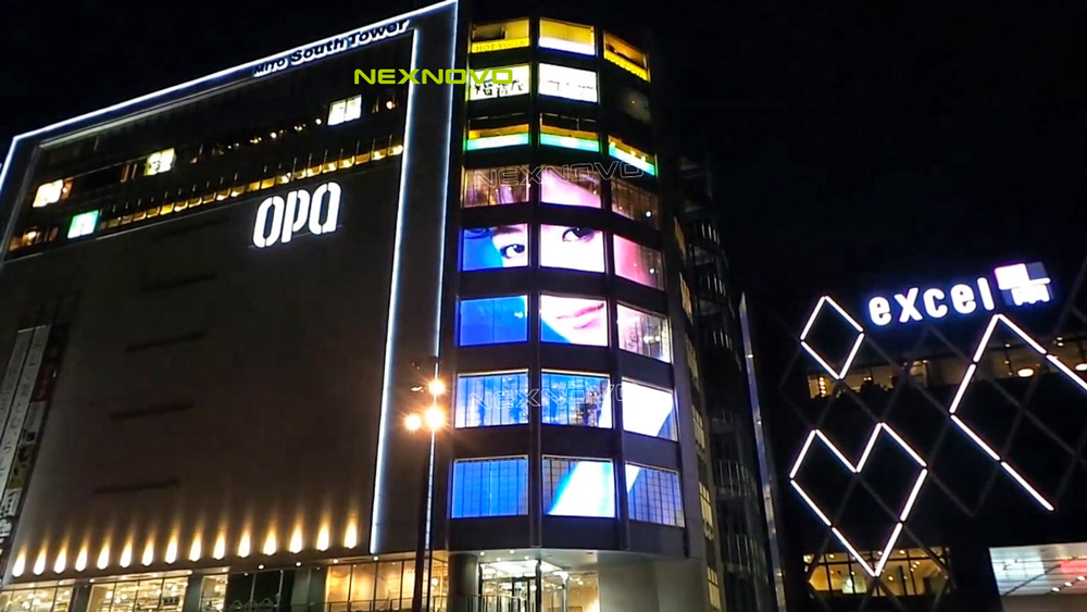 日本SouthTower|南塔LED透明屏项目(图3)